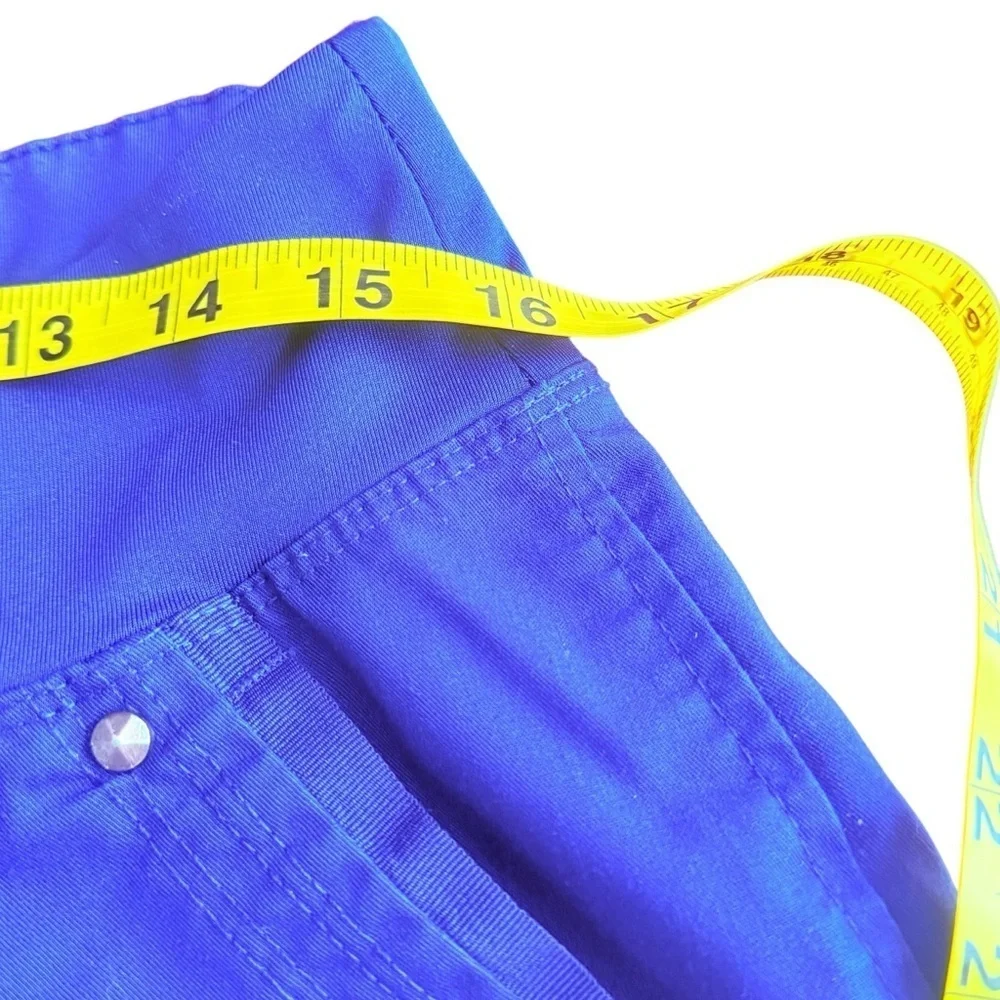 Healing Hands Tori Scrub Pants Womens Medium Blue Good Yoga Purple Label